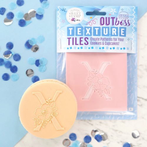 Στάμπα Floral Μονόγραμμα Χ-Outboss By SweetStamp