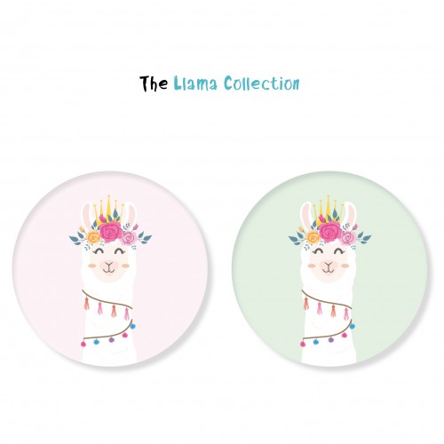 No Drama Llama Στρογγυλά Αυτοκόλλητα Λάμα Για Παιδικά Πάρτυ Και Βαπτίσεις