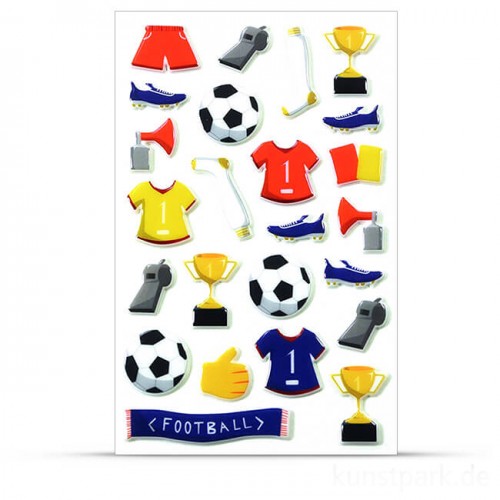 Παιδικά Αυτοκόλλητα 3D Ποδόσφαιρο Για Συσκευασίες Και Δώρα Πάρτυ 