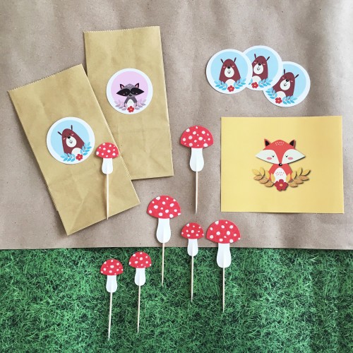 Cupcake Toppers Μανιτάρια - Hand Made by Ministry Of Art (6pcs)