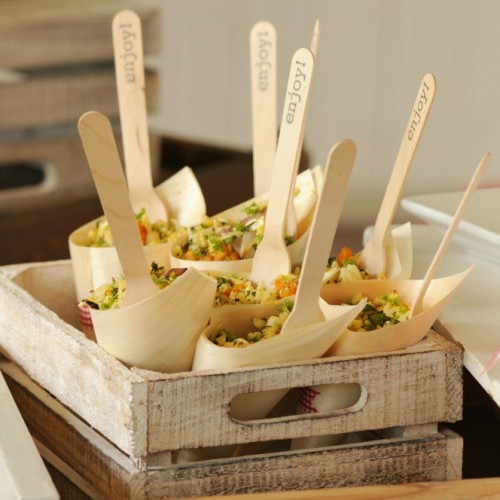 Ξύλινα Χωνάκια Σερβιρίσματος-Wooden Food Cone 10pcs