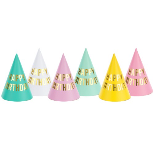 Χάρτινα Καπέλα Happy Birthday PartyDeco 