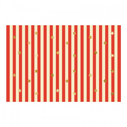 Χάρτινο Τραπεζομάντηλο Τσίρκο Αστέρια Και Ρίγες
