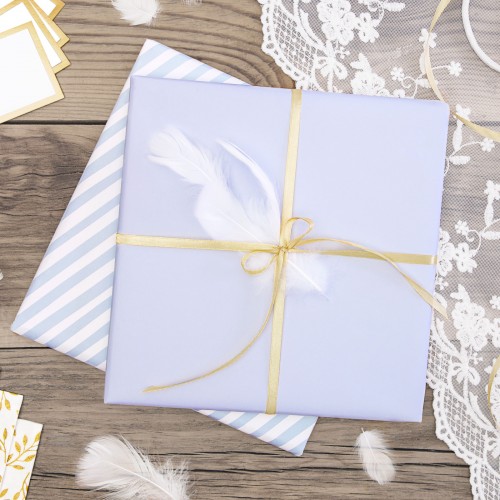 Κορδέλα χρυσή σατέν διπλής όψης 6mm