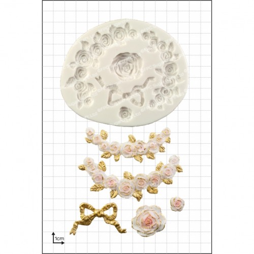 Καλούπι Σιλικόνης της FPC Τριαντάφυλλα Και Κορδέλες